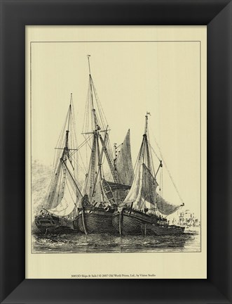 Framed Ships And Sails I Print