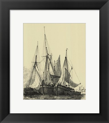Framed Ships And Sails I Print