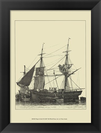 Framed Ships And Sails II Print