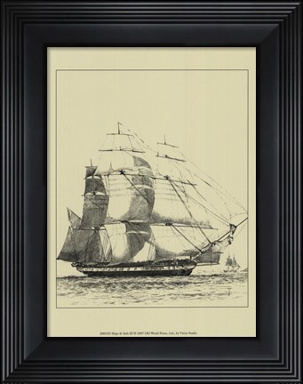 Framed Ships And Sails III Print