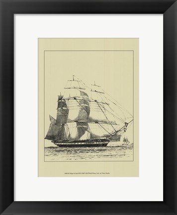 Framed Ships And Sails III Print