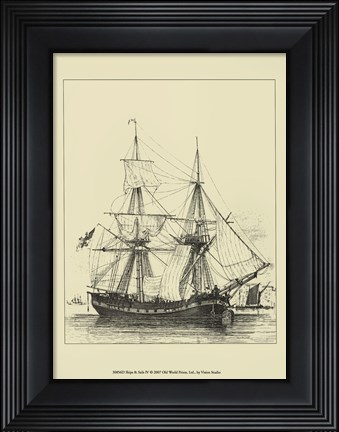 Framed Ships And Sails IV Print