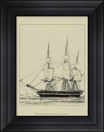 Framed Ships And Sails V Print