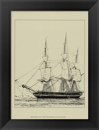 Framed Ships And Sails V Print