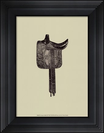 Framed Antique Saddle III Print