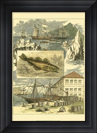 Framed Fisherman&#39;s Vignette III Print