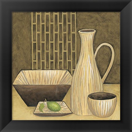 Framed Bamboo Vase Print