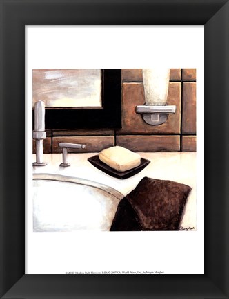 Framed Modern Bath Elements I Print