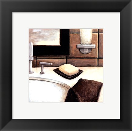 Framed Modern Bath Elements I Print