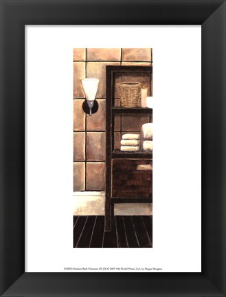 Framed Modern Bath Elements III Print