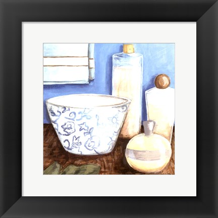 Framed Coastal Bath II Print