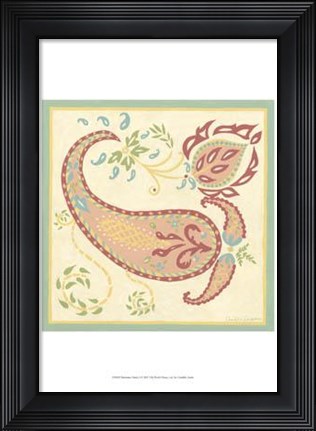 Framed Pashmina Paisley I Print