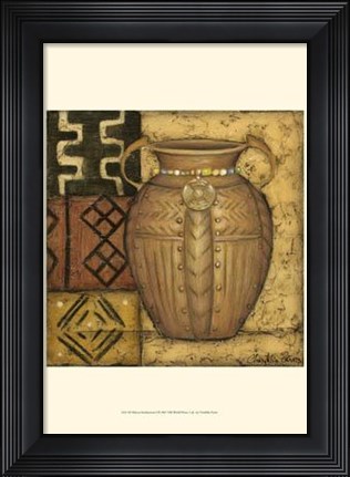 Framed African Earthenware I Print