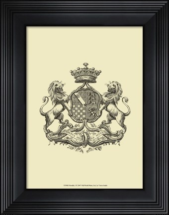 Framed Heraldry I Print