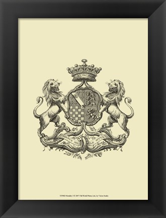 Framed Heraldry I Print