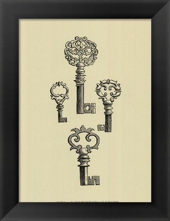 Framed Antique Keys IV Print