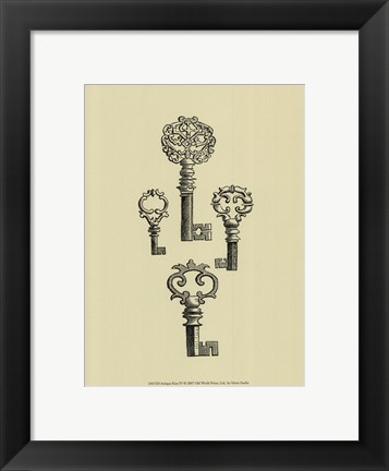 Framed Antique Keys IV Print