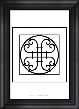 Framed Black And White Ironwork IV Print
