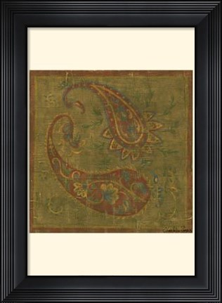 Framed Old World Paisley I Print
