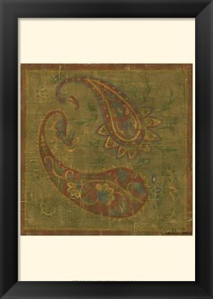 Framed Old World Paisley I Print