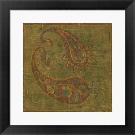 Framed Old World Paisley I Print