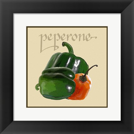 Framed Italian Vegetable IV Print