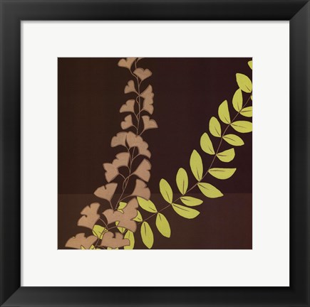 Framed Serpentine Vines II Print