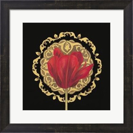 Framed Tulip Medallion I Print