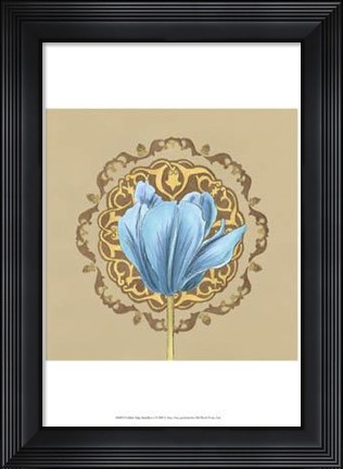 Framed Gilded Tulip Medallion I Print