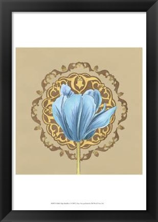 Framed Gilded Tulip Medallion I Print