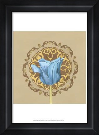 Framed Gilded Tulip Medallion II Print