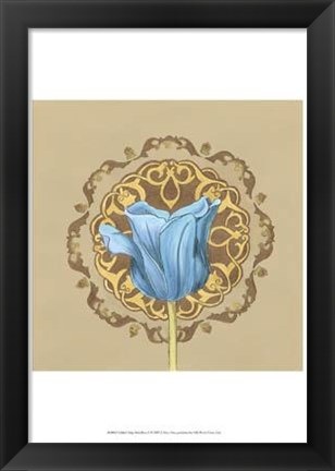 Framed Gilded Tulip Medallion II Print