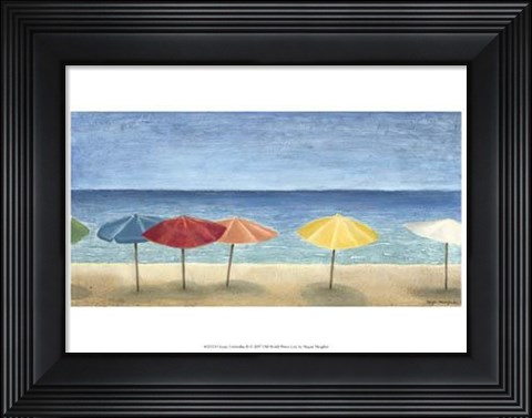 Framed Ocean Umbrellas II Print