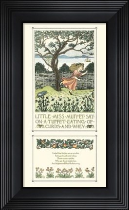 Framed Little Miss Muffet Print