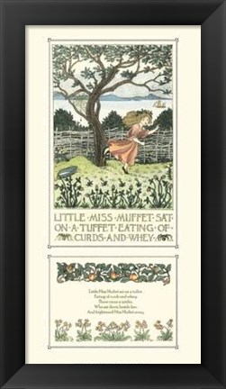 Framed Little Miss Muffet Print