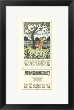 Framed Little Miss Muffet Print