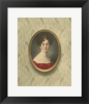 Framed Miniature Portrait I Print