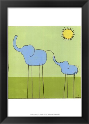 Framed Stick-Leg Elephant II Print