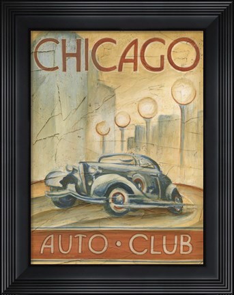 Framed Chicago Auto Club Print