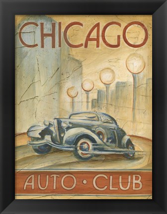 Framed Chicago Auto Club Print