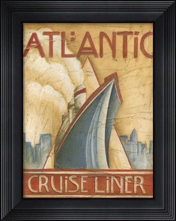 Framed Atlantic Cruise Liner Print