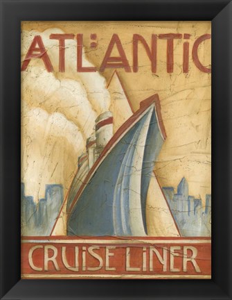 Framed Atlantic Cruise Liner Print