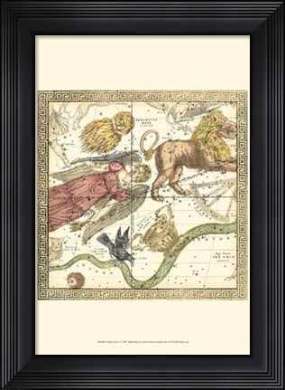 Framed Zodiac Chart I Print