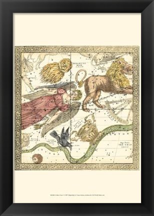 Framed Zodiac Chart I Print