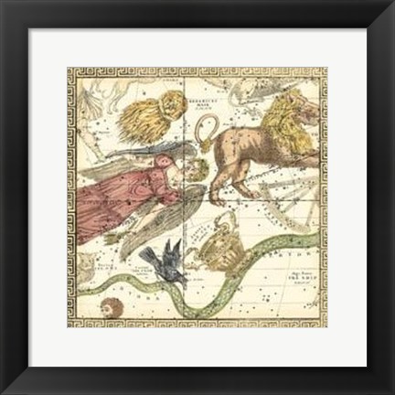 Framed Zodiac Chart I Print