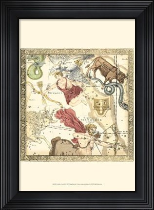 Framed Zodiac Chart II Print
