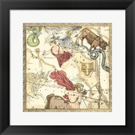 Framed Zodiac Chart II Print