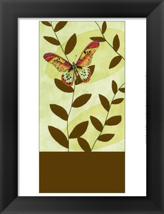 Framed Butterfly Whimsey I Print