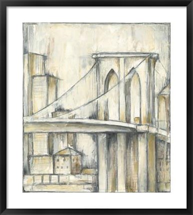 Framed Urban Bridgescape I Print
