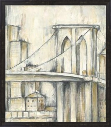 Framed Urban Bridgescape I Print